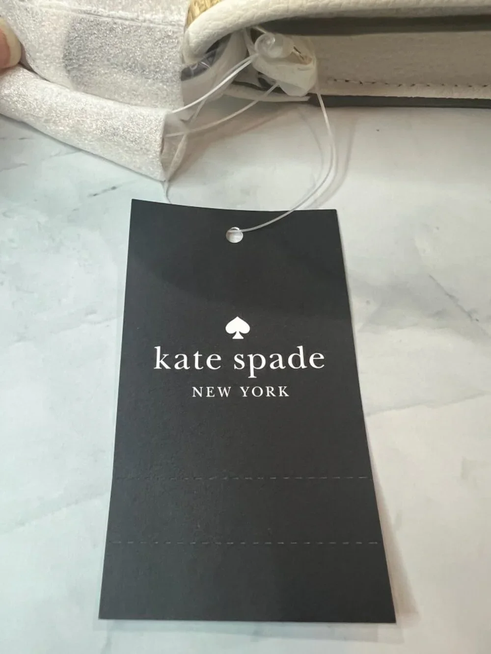 ♠️ NWT Kate Spade Ivy Straw Flap Crossbody Bag Natural White Leather Convertible